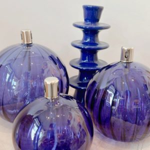 Lampe à huile Sphère STRIEE bleu majorelle