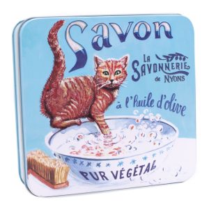 Boîte Métal Chat Roux & Savons 4x100g