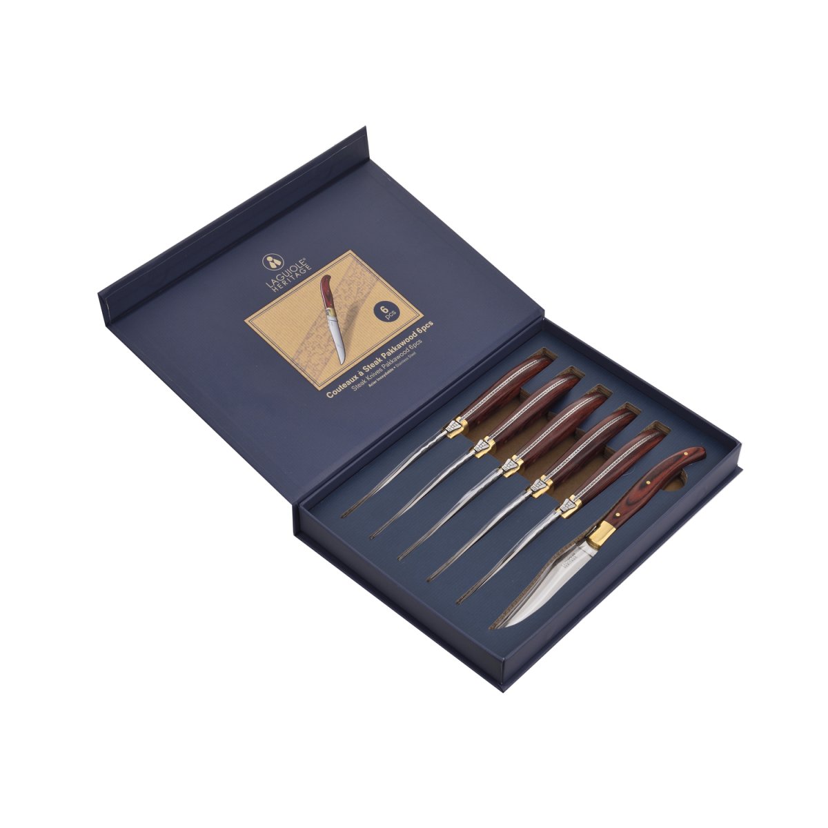 Coffret Couteaux à steak 6 pièces Bois de Pakka