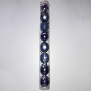 8 Boules De Noël  Déco Bleues 5 cm