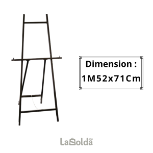 Chevalet Métallique 152x71cm – Support Tableau Stable