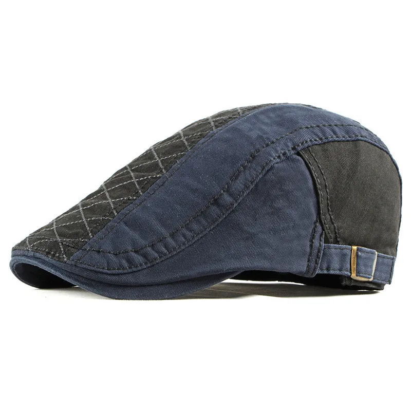 Béret Homme Bicolore en Coton avec Surpiqûres - Duality – Image 8