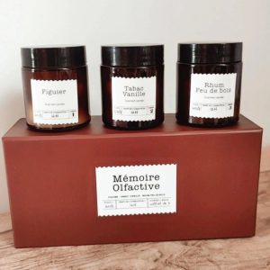 Coffret 3 bougies Mémoire Olfactive