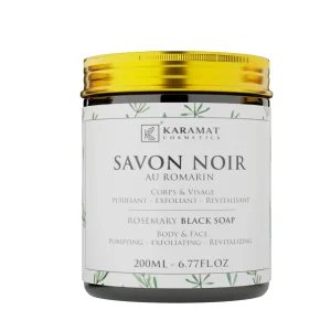 Savon Noir Revitalisant au Romarin – 200ml