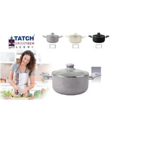Set De 2 Faitouts En Granit Avec Couvercle 20 cm Et 28 cm