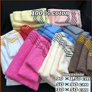 Lot 3 serviettes 100% Coton