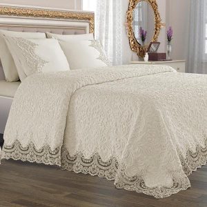 Ensemble de lit Broderie  6 Pièces
