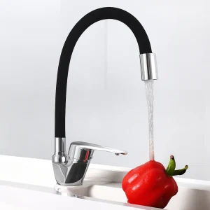 Robinet mitigeur cuisine bec flexible silicone
