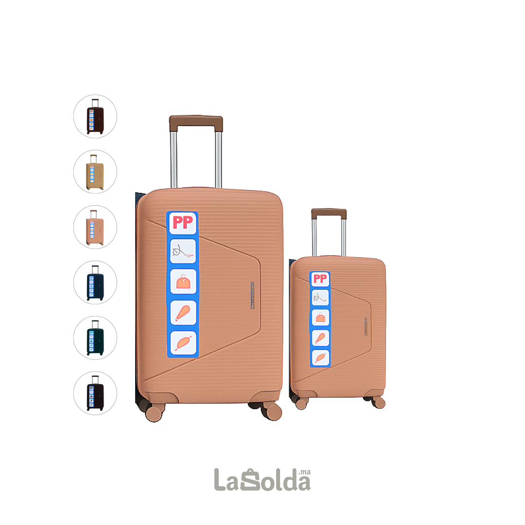 Set de 2 valises Lux cabine + grande – Élégance et capacité – Image 2