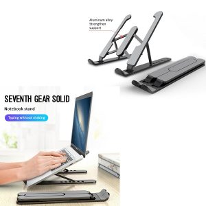 Support ordinateur portable pliable, angle réglable 6 niveaux